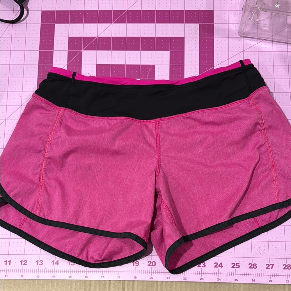 lululemon athletica Pink and Black Athletic Shorts